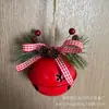8cm Arte em Ferro Estrela Cinco Pontas Pinha Fruta Vermelha Laço Árvore de Natal Ornamento de Feriado para Casa Sino de Natal Decoração Ornamento Pendurado