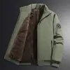 Chaqueta de Tallas Grandes para Hombre 2026 para Otoño e Invierno, Forrada de Polar, Engrosada, Cuello Alto, Abrigo de Algodón Juvenil, Ropa Exterior Casual Holgada