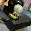 Anillo Abierto Estilo Medio Versa Oro Real Electrochapado Estrella de Ocho Puntas Diamante Diseño de Nicho para Mujer