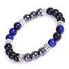 Pulseira masculina Amazon joias de liga metálica com pedra natural acessórios pulseira de olho de tigre transfronteiriça nova joia de tendência simples