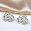 Dulces y Lindos Clips para Orejas Triangulares con Corazón de Durazno y Perla en Forma de Corazón, Simples, Lujo Ligero, Versátiles, No se Necesita Perforación, Aretes Frescos y a la Moda