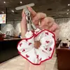Alça de celular em tecido estilo doce e feminino com enfeites de strass, design criativo, atacado para chaveiros e pingentes de bolsa