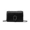 Bolso para Mujer con Relieve de Patrón de Cocodrilo Yuozi Transfronterizo Verano 2025 Nuevo Retro Europeo y Americano Hombro Único Cruzado Cadena Bolso Cuadrado Pequeño