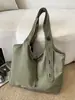 Bolsa de Tecido de Nylon Leve INS Japonesa Grande Capacidade Tendência Simples Bolsa de Ombro Feminina Moda para o Dia a Dia Bolsa Feminina