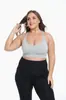 Sutiã Esportivo Plus Size Europeu e Americano Transfronteiriço Sem Fio Respirável Confortável Bonito nas Costas Camada Base para Corrida Fitness Roupa Íntima Feminina