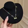 Collar de Plata de Ley S925 con Hebilla de Seguridad Esmaltada para Mujer Nicho de Gama Alta Lujo Accesible Elegante Versátil Nuevos Accesorios 2025