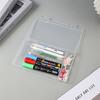 Caja de Almacenamiento de Papelería para Brochas de Maquillaje, Caja de Plástico de 2 Compartimentos para Viaje, a Prueba de Polvo, para Brochas, Lápices de Cejas, Herramientas de Ferretería