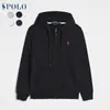 Sudadera de Manga Larga Rl Primavera y Otoño Transfronteriza para Hombre Casual Color Sólido Logo de Caballo Bordado Sudadera Cardigan con Cremallera Ropa para Hombre y Mujer
