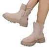 Botas de Nieve para Mujer 2023 Invierno Nuevo Estilo Botas Cálidas Forradas de Lana Aliexpress Zapatos Gruesos de Algodón Botas para Mujer del Noreste