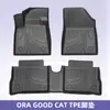 Adecuado para Ora 03 2021-2024 Material 3D para Todo Clima TPE Alfombrillas para Piso de Coche Alfombrillas Anti-Suciedad