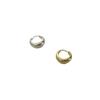Pendientes de estilo francés con hebilla de oreja de frijol dorado, diseño de nicho simple, anillo liso, estilo frío de alta calidad, temperamento femenino, moda que combina con todo.