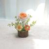 127 Acabamento Tecido à Mão Vaso Planta Decoração para Casa Malha Flor Artificial Lã Crochê Girassol Flor Presente