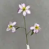 Nova flor de íris artificial com 3 cabeças, adequada para decoração de casa, exibição na sala de estar, adereços de fotografia de casamento e arranjos florais