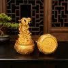 [Fábrica de Origen] Wu Cai Shen Guan Gong Tazón de la Fortuna Adorno Giratorio de Aleación - Dios de la Riqueza Decoración del Hogar, Regalo de Inauguración y Mudanza