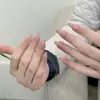 Unhas Artificiais Wearable Feitas à Mão por Zhen Yuan Chuan, Mesmo Estilo de Ganluji Huai Fei, Cor Nude que Toca o Rosto, Patch Puro Iluminador, Versátil para Estudantes