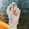 Corrente Avançada de Cristal Borboleta para Celular Estilo Ins Boutique Pulseira de Miçangas Artesanal Pingente Feminino Enfeites para Pendurar no Pulso