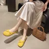 Medias Pantuflas de Suela Blanda para Mujer, Uso Exterior de Verano, Estilo Nuevo con Moño, Adecuadas para Faldas, Sandalias Planas, Talla Grande 2025 Zapatos Individuales