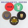 Amazon venda quente rodada engrossado silicone coaster borracha macia criativa simples coaster terno preto logotipo personalizado