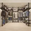 Arara de roupas de teto a chão sem furar para quartos pequenos, armazenamento para salas de estar e varandas, haste de suporte de arara de roupas montada no teto