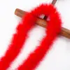 Tira de plumas planas de color directo de fábrica Tira de lana de pavo materiales de decoración manualidades regalo de Navidad DIY