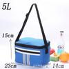 Bolsa de almuerzo aislante plegable de tela Oxford nueva con estampado de flores, portátil para exteriores, camping, bolsa fría de hielo al hombro