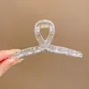 Pinza Geométrica Simple para el Cabello, Pinza de Moda para la Parte Trasera de la Cabeza, Pinza Femenina de Color Café, Accesorio para el Cabello de Pinza de Tiburón de Alta Gama y Exquisito