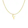 Collar con Colgante de Letra Inglesa A-Z de Venta Caliente Transfronteriza para Mujer Moda Acero Inoxidable Versátil Cadena para Clavícula Joyería