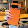 Adequado para capa de celular Google Pixel 11ProXL, capa de couro protetora com moldura de metal para lente Google 10A