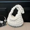 Bolsa de Ombro Plissada Nuvem, Nova Bolsa de Ombro Versátil de Cor Sólida, Bolsa Grande Transversal Fashion para o Dia a Dia, Bolsa de Mão