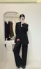 Blazer profesional de alta gama para mujer, cuello en V, sin botones, lana de hilo fino, otoño 2026