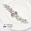 Serie de Color AB Flor de Cristal Diamante de Imitación Cadena de Flores Ojo de Caballo Diamante Flor Decoración de Cinturón para Ropa Hebilla de Diamantes Accesorios para Broche de Bolsa de Zapatos