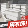 Caixa de flores retangular de plástico para exterior ponte elevada vaso de flores grande aço inoxidável de engenharia calha de flores PP sala ponte aérea estrada