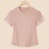 Camiseta Refrescante Slim: Camiseta Feminina de Lyocell 2026 Verão Nova Gola Redonda Ombro Normal Manga Curta para Mulheres, Top Emagrecedor