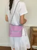 Bolso Tote Nuevo de Verano 2026 para Mujer, Bolso con Patrón Tejido, Diseño de Nicho, Bolso Cubo de Hombro Cruzado de Color Sólido a la Moda