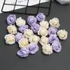 Xiaoqiao Flor de Rosa Artificial para Manualidades Broche de Pelo Arreglo Floral Pastel Decoración de Boda Decoración de Coche de Boda Flor Artificial Mayoreo