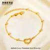 Nova Pulseira de Aço Inoxidável em Formato de Coração para Meninas, Estilo Ins, Nicho, Luxo Leve, Aço Titânio de Alta Qualidade, Joia que Não Desbota