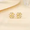 Pendientes para Mujer Yuebao Jewelry Citrino Natural Plata de Ley S925 Trébol de Cuatro Hojas Corazón Cortado Elegantes de Gama Alta Populares
