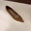 Zapatos de mujer de gamuza nuevos para otoño-invierno, de corte bajo, modernos y cómodos, con punta fina, estilo francés para la noche, para mujer 2026