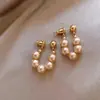Nuevos Pendientes de Flor de Perla Geométrica, Estilo Festivo, Pendientes Únicos y Hermosos, Estilo de Nicho, Lujo Ligero, Pendientes de Gama Alta