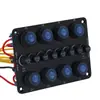 Combinación de interruptor basculante de múltiples orificios modificada adecuada para accesorios de barcos de crucero y automóviles de 12-24V, con fusibles reemplazables