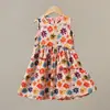 Vestido de Rayón para Niños Listo para Usar, Lavable, No Encoge, Vestido de Algodón sin Mangas de Cuello Redondo para Niñas, Ropa de Verano para Niños Mayores