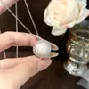 Amazon Transfronterizo Modelo Nuevo Collar con Incrustaciones de Diamantes y Perlas de Imitación Cadena para Clavícula del Día de la Madre Regalo Diario Elegante y con Estilo para Niñas