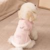 Roupas para Pets Outono e Inverno Suede Fresco Nova Roupa para Gatos Anti-Queda Roupa de Duas Pernas com Guia