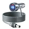 El Más Vendido Transfronterizo de Amazon Pantalla Digital Tres en Uno Cuarta Generación Mini 30V CC Cable de Alimentación Impermeable para Coche Cargador de Coche