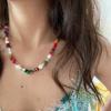 Dulces Cuentas de Dopamina Collar de Perlas Barrocas Cadena Simple para Clavícula Moda Francesa Collar Elegante Venta al por Mayor para Mujeres