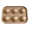 Molde para tarta de plátano Madeleine de 6 piezas, antiadherente, para hornear pan, conchas y plátano