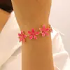 Moda Transfronteriza Europea y Americana Diseño Tridimensional Conjunto de Collar y Pulsera de Flor de Esmalte Colorida Estilo Festivo Joyería de Primavera y Verano