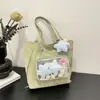 Mochila Versátil Simple de Gran Capacidad Estilo Universitario para Mujer Bolso de Hombro Transparente Bolso Cruzado Bolso para el Dolor Mochila de Doble Uso