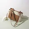Nova Bolsa de Ombro Versátil, Bolsa Casual Patchwork de Axila, Couro Genuíno, Bolsa Tote de Linho de Grande Capacidade para Mulheres, Adequada para Trabalho e Deslocamento