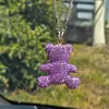 Oso de Arcilla Lindo con Diamantes, Colgante Creativo para Espejo Retrovisor de Coche, Colgante de Decoración Interior de Coche de Alta Gama Venta al por Mayor